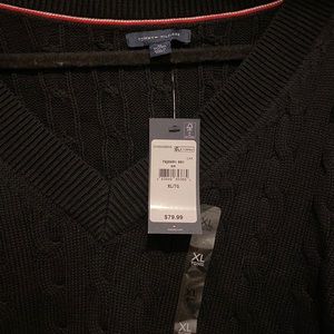 Tommy Hilfiger Black V Neck Sweater